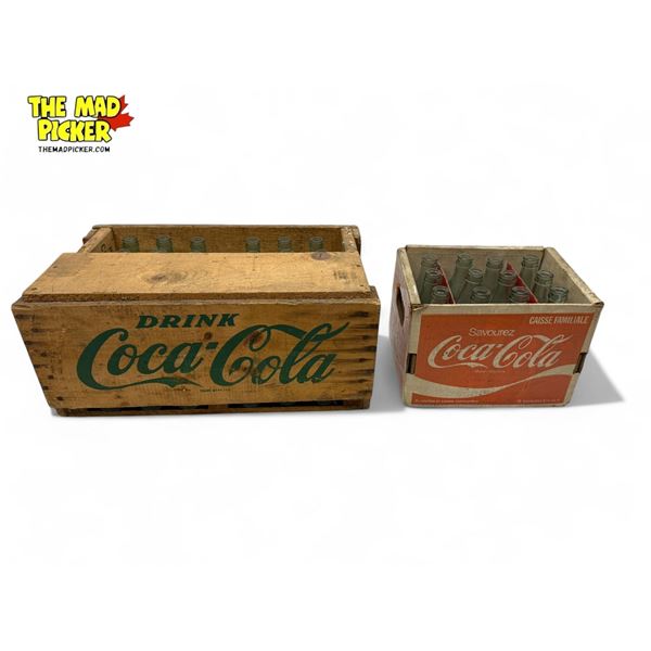 Vintage Coca-Cola Crate & Paper Case With Bottles