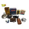 Image 1 : Assorted Vintage Electronic Boxes, Kodak Flash, Camera Cases