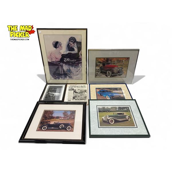 Assorted Vintage Prints & Automotive Photos