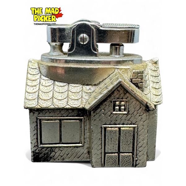 Vintage Cast Metal House Table Lighter