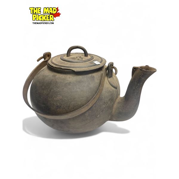 Heavy Vintage Cast Metal #3 Teapot