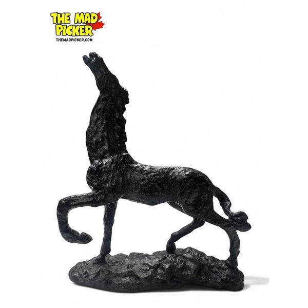 Vintage Heavy Cast Metal Horse Figurine
