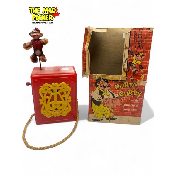 Vintage Futureland Toys Hurdy Gurdy With Original Box