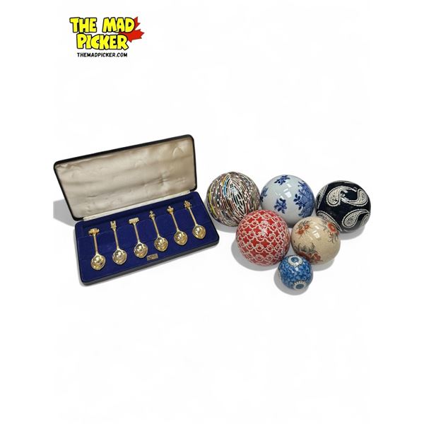 Vintage Variety: Spoon Set & Decorative Balls