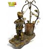 Image 3 : Vintage A. de Ranieri Spelter Boy & The Well Table Lamp