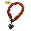 Image 1 : Vintage Coral Bracelet With Heart Charm