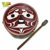 Image 1 : Vintage Jeff Robinson Signed First Nations Hand Made & Painted Hide Drum Klemtu Frog With Drum Stick