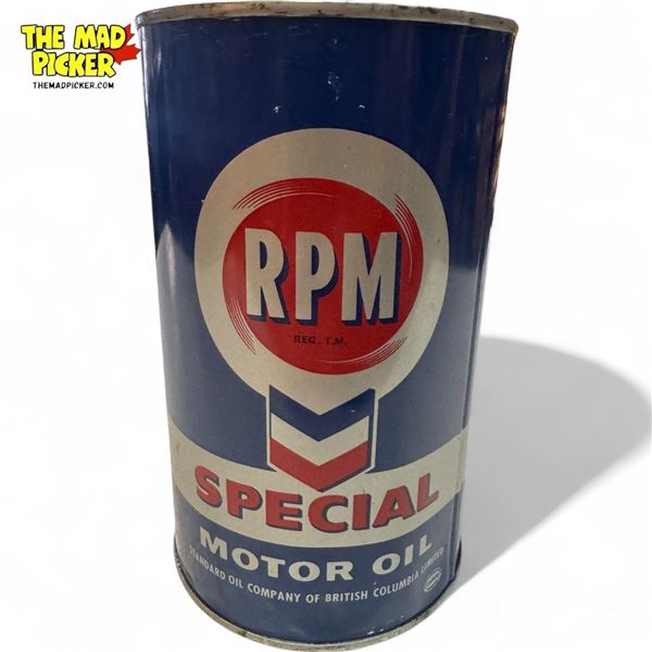 Vintage RPM Special Motor Oil Can