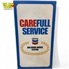 Image 1 : Vintage Chevron Careful Service Hallmark Award Station Metal Advertising Sign