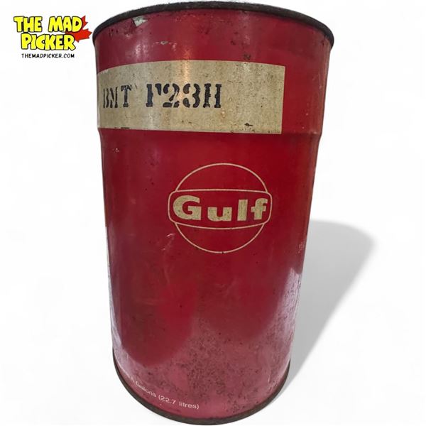 Vintage Gulf Drum BMT F23H 5 Gallons