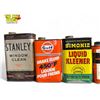 Image 2 : 6x Vintage Tins : Gulf, Stanley, Simoniz, Plus Gas, Royal, & Moly Slip