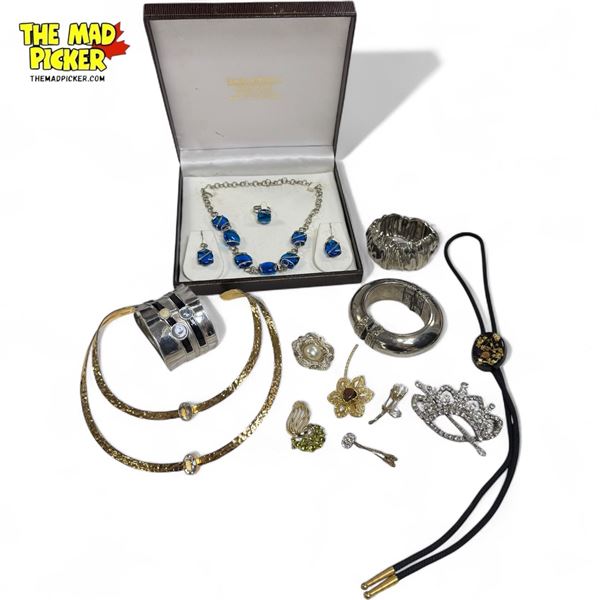 Assorted Jewelry Braclets, Necklaces, Brooches and More