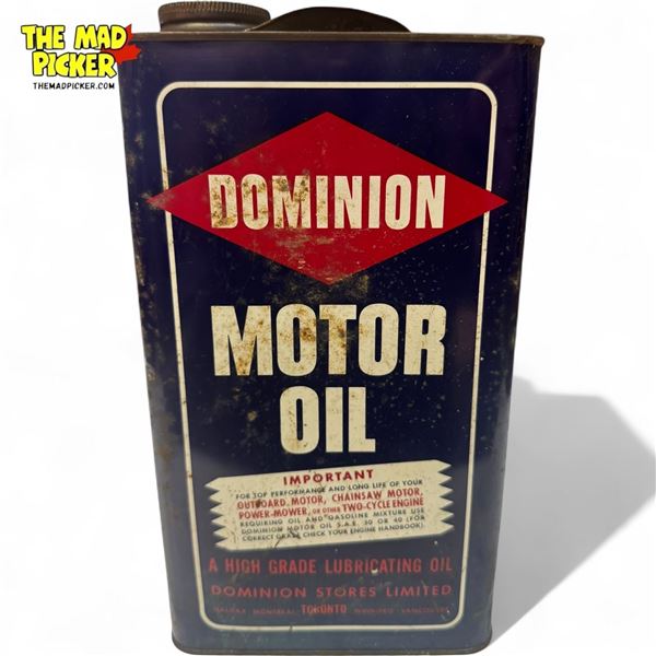Vintage Dominion Motor Oil Tin