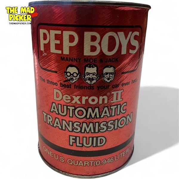 Vintage Pep Boys Dexron II Automatic Transmission Fluid Paper Can