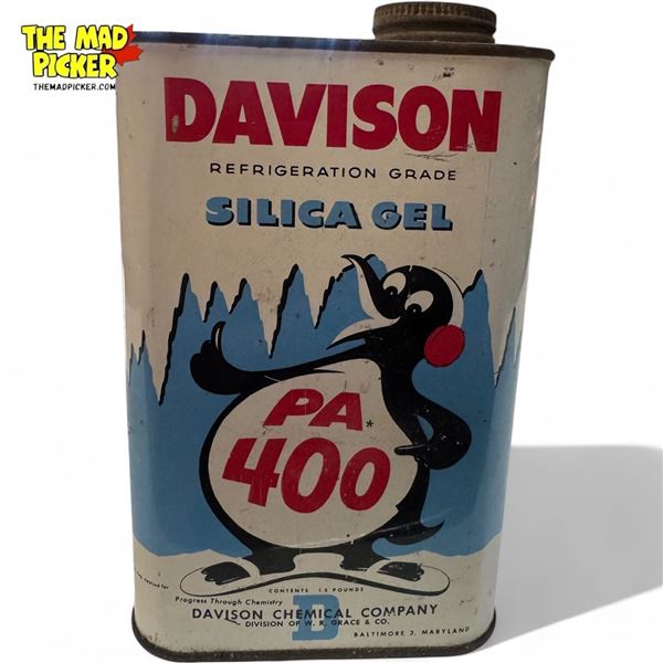 Vintage Davidson Silica Gel PA 400 Tin