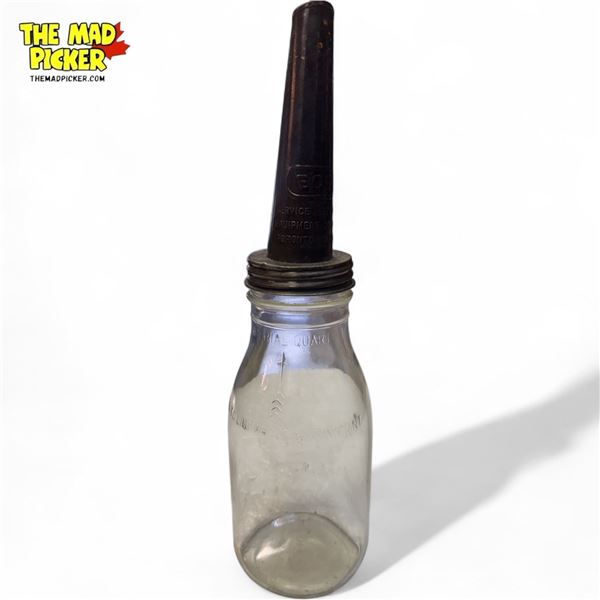Vintage ECD Spout Glass Oil Bottle