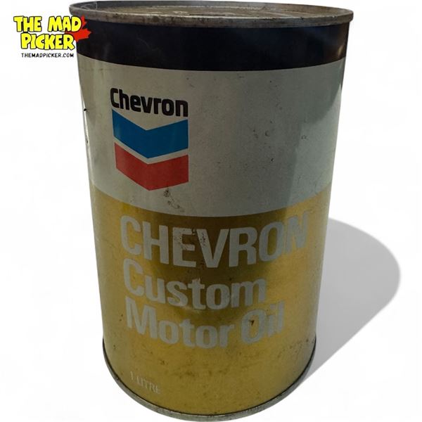 Vintage Chevron Custom Motor Oil Coin Bank