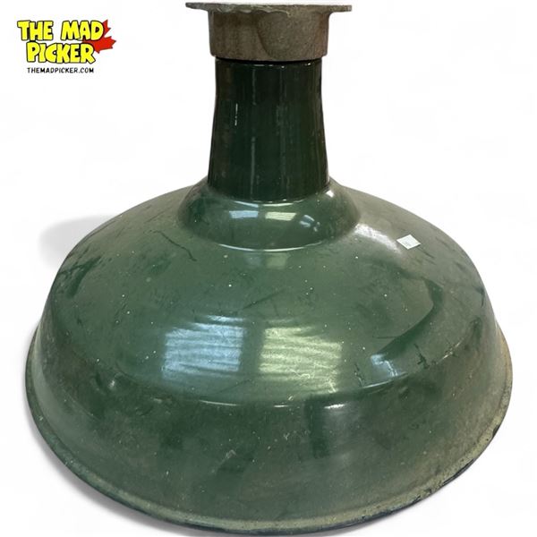 Vintage Enamelled Green Shade Light Fixture