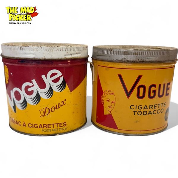 2 Vogue Tabacco Tins