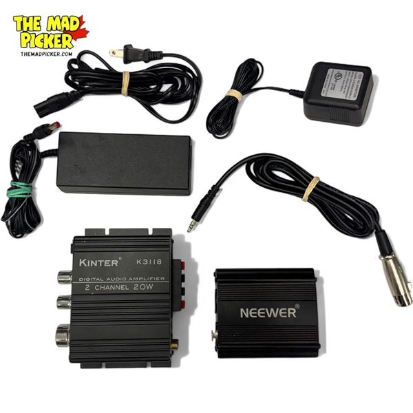 inter K3118 Texas Instruments TI Digital Hi-Fi Audio Mini Class D Amp & NW-100 48V Phantom Power