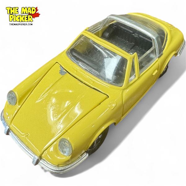 Yellow Porsche 911S Targa Cabriolet 1/43 Scale Die Cast By Elicar