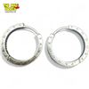 Image 2 : Pandora Sparkle Logo Hoops Sterling .925 Silver Earrings Authentic