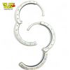 Image 3 : Pandora Sparkle Logo Hoops Sterling .925 Silver Earrings Authentic