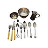 Image 1 : Assorted Vintage Plated Cutlery : Mother Of Pearl, French Ivory, Repousse, & More