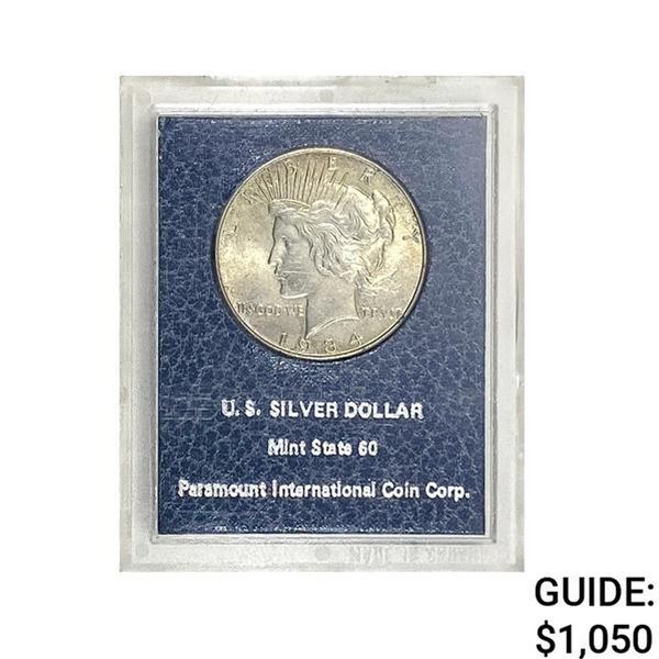 1934 Morgan Silver Dollar REDFIELD MS60