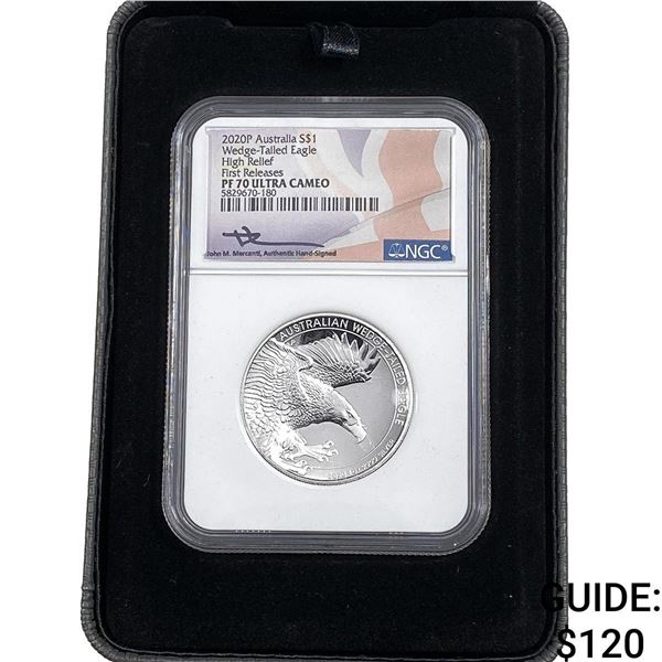 2020-P Australia Silver $1 1oz NGC PF70 UC
