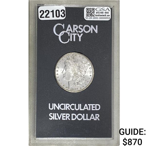 1884-CC Morgan Silver Dollar GSA UNC