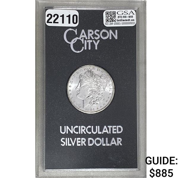 1884-CC Morgan Silver Dollar GSA UNC