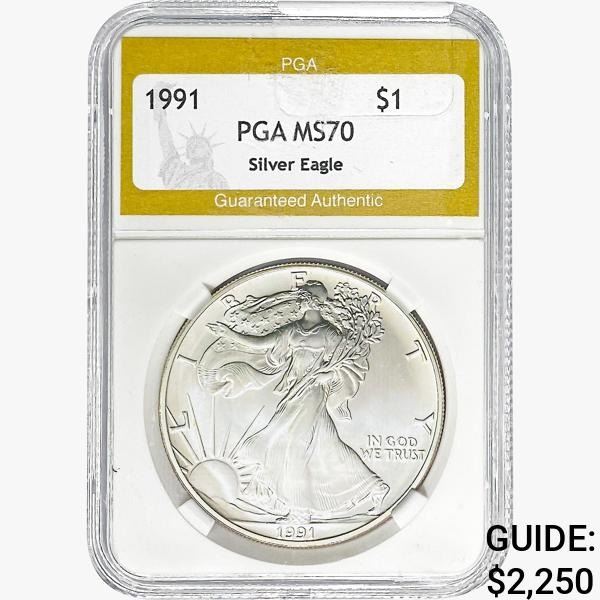 1991 American Silver Eagle PGA MS70