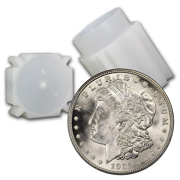 [20 coins] 1921 Morgan Silver Dollar Roll Ch BU
