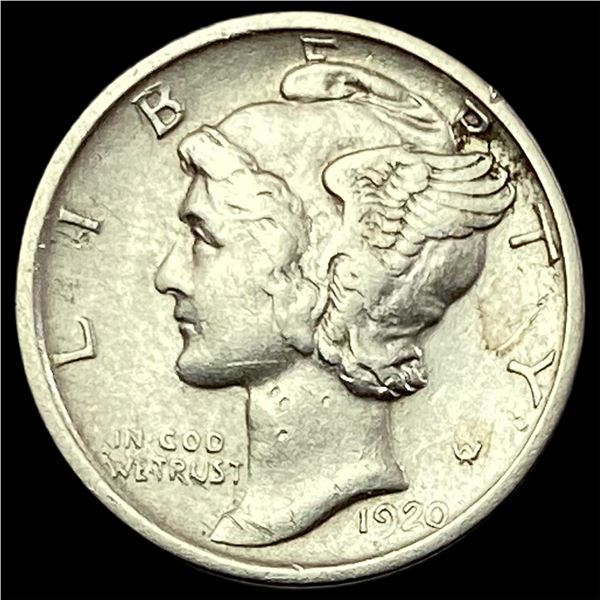 1920-S Silver Mercury Dime NEARLY UNCIRCULATED