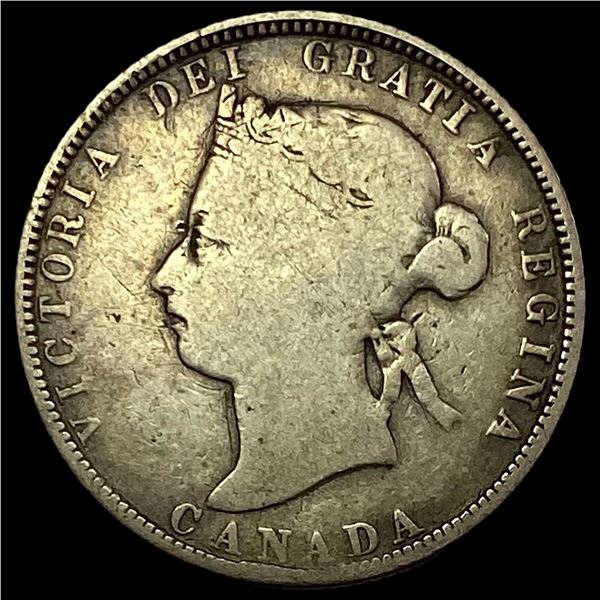 1886 Canada Silver 25 Cents NICELY CIRCULATED