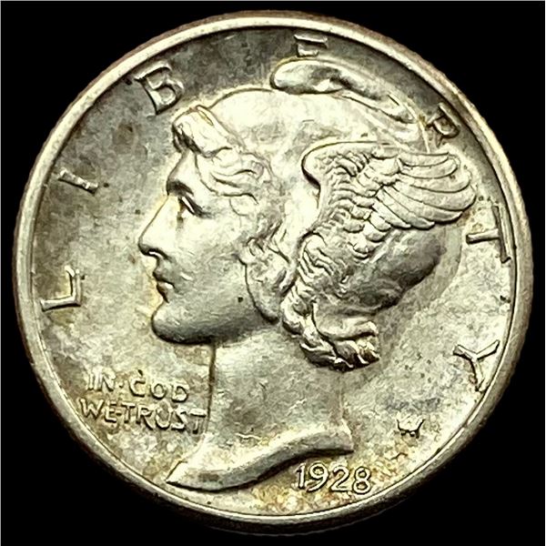 1928-S Silver Mercury Dime CHOICE AU