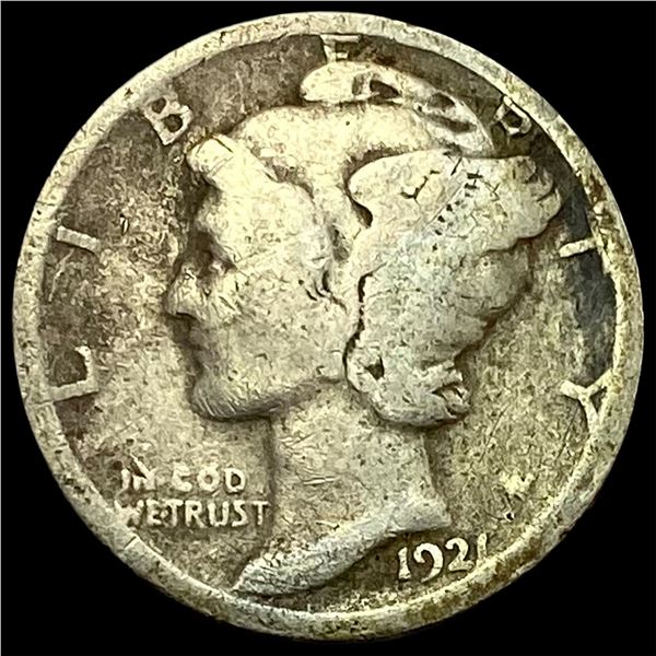 1921 Silver Mercury Dime NICELY CIRCULATED