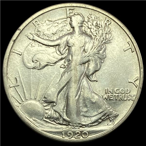 1920-S Silver Walking Liberty Half Dollar NEARLY UNCIRCULATED