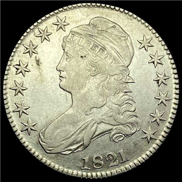 1821 Capped Bust Half Dollar NEARLY UNCIRCULATED