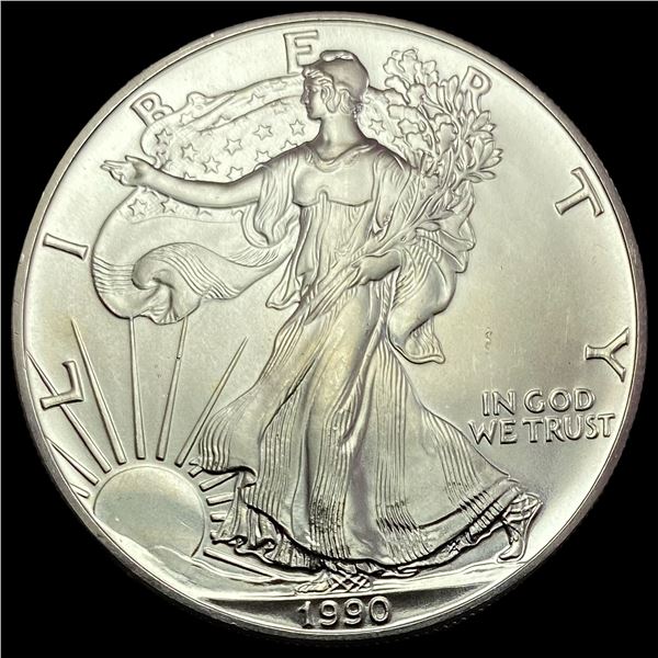 1990 1 oz Silver American Eagle $1 SUPERB GEM BU