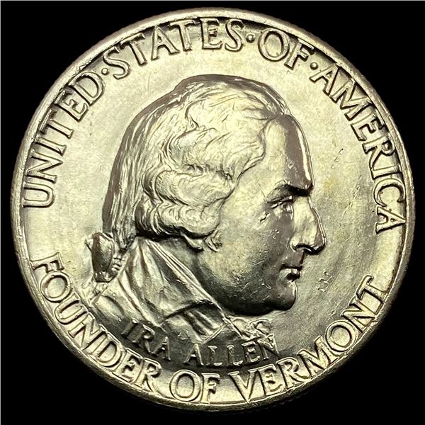 1927 Silver Battle of Bennington Half Dollar CHOICE BU