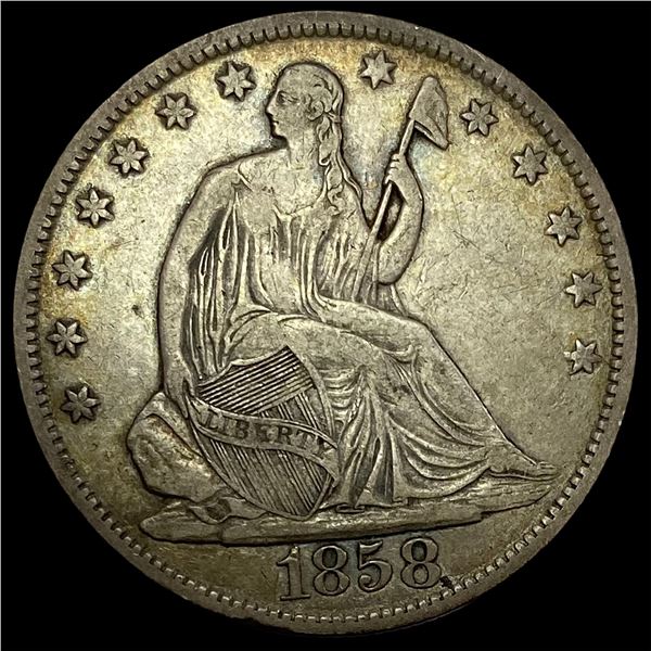 1858-O Seated Liberty Half Dollar NEARLY UNC