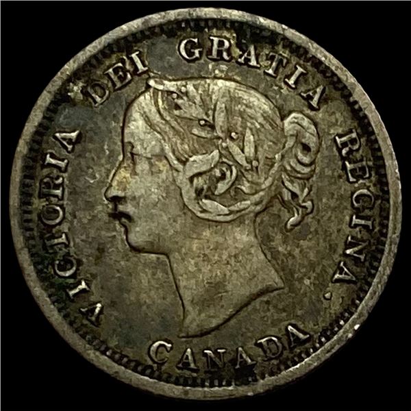 1858 Canada Silver 5 Cents LIGHTLY CIRCULATED