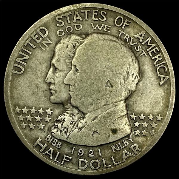 1921 Silver Half Dollar Alabama Centennial LIGHTLY CIRCULATED