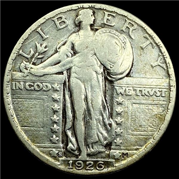 1926-S Silver Standing Liberty Quarter LIGHTLY CIRCULATED