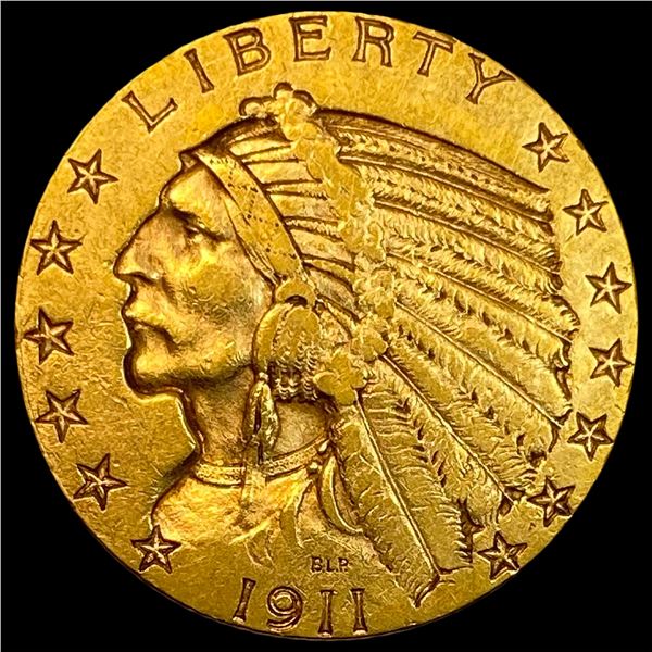 1911-S Indian Head Half Eagle $5 Gold CLOSELY UNCIRCULATED