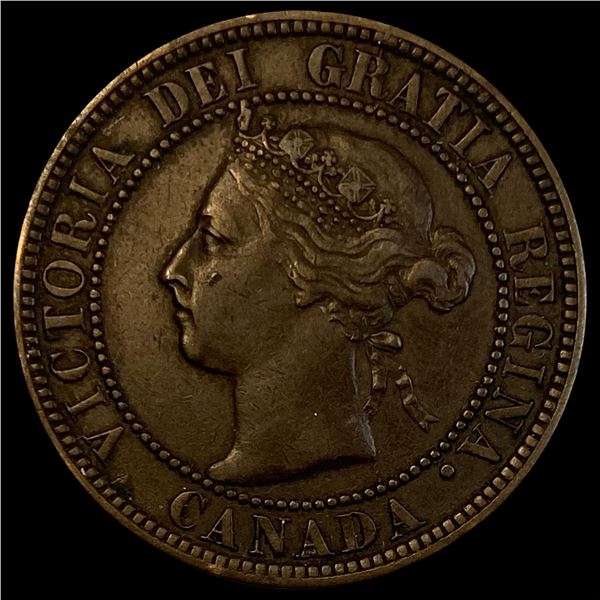 1893 Canada Bronze 1 Cent NEARLY UNCIRCULATED