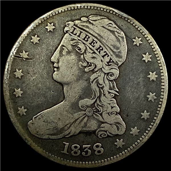 1838 Capped Bust Half Dollar LIGHTLY CIRCULATED