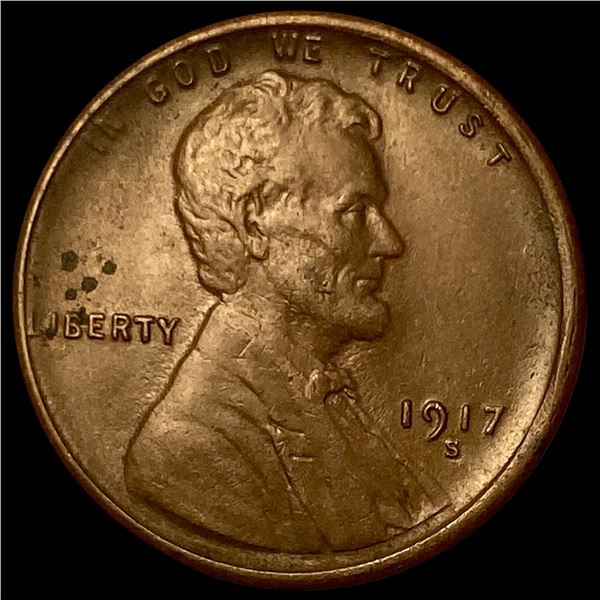1917-S Lincoln Wheat Cent CLOSELY UNCIRCULATED